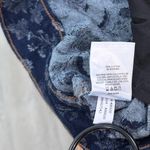 EXPRESS Floral Denim Cropped Moto Jacket Sunflower size Large Photo 6