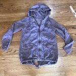 American Eagle  Jacket Women XS Burgundy Zip Up Utility Military‎ Hoodie Photo 0