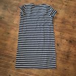 Madewell  navy striped v-neck knit T-shirt dress Photo 3