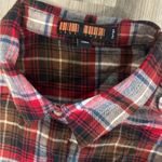 Love Tree  Size Large Plaid Long Sleeve Shirt Dress Photo 5