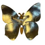 Vintage Butterfly Brooch/Pin West Germany Golden 1960’s Retro Kitsch Gold Photo 3