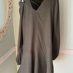 CROSBY by Mollie Burch Crosby By Mollie S Burch Drop Waist Long Sleeve Green V-neck Women’s Dress Photo 0