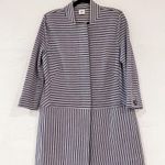 CAbi  Dappled Stripe Car Coat in Blue White Medium Style #5474 Sz M Photo 3