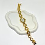 Gold Plated Vintage Style Gold And Pearl Watch Photo 1