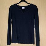 Columbia Black Waffle Henley Long Sleeve Size Small Photo 0
