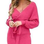 Knitted Sweater Dress in Pink Size undefined Photo 0