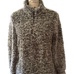 Weatherproof Vintage Gray Black Sherpa Mock Neck Pullover Size Medium Photo 0