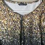 Noracora spotted holiday new years too zipper silver medium black gold sparkle Photo 1