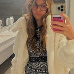 SKIMS Logo Plush Pointelle Henley in Black L Photo 0