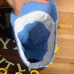 Obermeyer Knit Wool Visor Hat Cap Slouch Baby Blue Fleece Lined One Size Photo 3