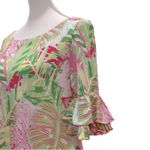Pappagallo Medium Dress Tropical Stretch Vacation Resort Cruise Beach Travel Pink Photo 10