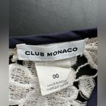 Club Monaco  Jayla Lace Dress Ivory Navy Gold Fit and Flare Sz 00 Photo 2