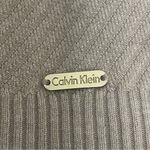 Calvin Klein Women's  Ribbed Gold Grommet Long Sleeve Sweater Tan  Size Medium Photo 13