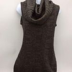 J.J. Basics Sleeveless Cowl Sweater Tunic/Sweater Dress w/Vertical Ribbing Knit Gray Size M Photo 0
