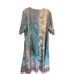 No Brand Long Pleated Flowing Printed Long Dress Sz XL NWT Pink Photo 1