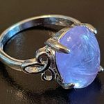 Elegant purple amethyst S925 silver ring size 7.25 Photo 1
