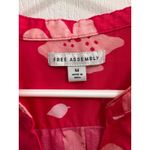 FREE ASSEMBLY Womens Pink Floral Print Button Up Long Sleeve Shirt Size M Red Size M Photo 3