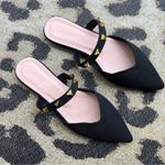 NWOT black pointy toe knit mules Size 9 Photo 5