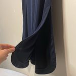 Joie - Jersey Knit Square High Neckline Navy Blue Side Slit Maxi Dress- Size S Photo 4