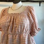 Old Navy Pink Checkered Plaid Cotton Blend Summer Top Size XL Photo 0