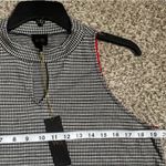 W5 🦋  NWT Black White Plaid Checkered Cutout Keyhole Sleeveless Blouse XL Photo 4