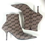 Balenciaga So Knife Logo Jacquard Pointed Toe Bootie 39 EU NEW BB Monogram Photo 3