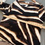 Chico's Chico’s Travelers Zebra Print Slinky Midi Dress. Size 20-22/ 4. Photo 7