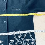 Icelandic 100% wool beautiful cardigan sweater with embroidery designs Black Size L Photo 13