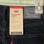 Levi's 311 Shaping Skinny Jeans Womens 26 Black Corduroy Hypersoft Stretch Pants Photo 2