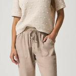 Carly Jean Los Angeles  Cream and Tan Joggers Photo 0