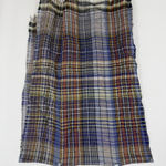 Echo Multicolor Wool Plaid Long Square Scarf Lightweight Designer Preppy Blue Photo 5