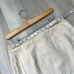 Wrapper Linen Embroidered Skirt floral mini womens Beige (size 13/14) natural casual Photo 5