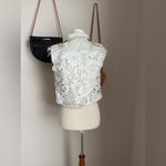Raga Anthropologie  Light Denim Lace Vest, Size Small Photo 1