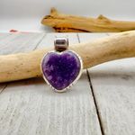 Natural Purple Lepidolite 925 Sterling Silver Pendant Photo 4