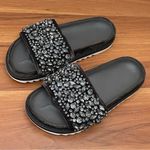 Joie  Jacory Crystal Embellished Slides  Sandals in Coal Size 6.5 Photo 0