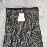 ANINE BING NEW  Dolly Silk Midi Skirt Green Zebra Size Medium Photo 7