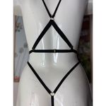 Victoria's Secret  Black Nude Lace Mesh Bodysuit Teddy Thong Lingerie XL Photo 5