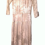 Jessica McClintock  Dress Womens 4 White Lace Pink Satin Long Sleeve RARE Vintage Photo 0