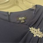 Slny NEW  dress navy blue Long Maxi Crystal Embellishment Front Slit Formal Sz 10 Photo 6