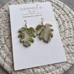 Handmade Polymer Clay Earrings Green Photo 0