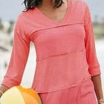 Soft Surroundings ✨ Lulu Women’s Coral Sz Medium Top✨ Photo 0