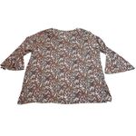 Violet+Claire Split Neck Paisley Print Blouse Size 2X Prairie Boho Cottagecore Photo 1