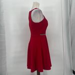 Honey and Rosie Halter Fit Flare Dress Sz M Holiday Bling Belt Valentines Cocktail Photo 4