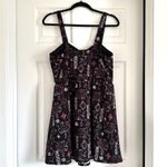 No Boundaries  XL Elephant Print Dress Sleeveless Mini‎ Black Pink Cute Photo 2