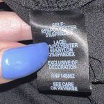 Torrid Studio Crepe Jersey Mock Neck Lace Inset Top Blouse Black Size 5 (5X) Photo 7