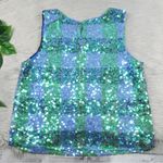Anthropologie MAEVE by Amatheia Blue Sleeveless Sequin Top Women's Size 8 Photo 6