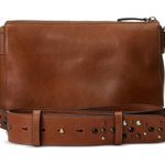 Ralph Lauren Studded Leather Noa Crossbody with Front Pockets, Brown, New w/Tag Photo 2