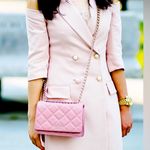 ZARA  Cold Shoulder Openings Pearl Buttons Blazer Dress Pink Size M NEW Photo 0