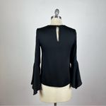 Milly  Black Stain Bell Sleeve Blouse Photo 4