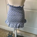 Anthropologie Storia 2 piece skirt‎ top smocked blue ruffle floral size small spring summer Photo 5